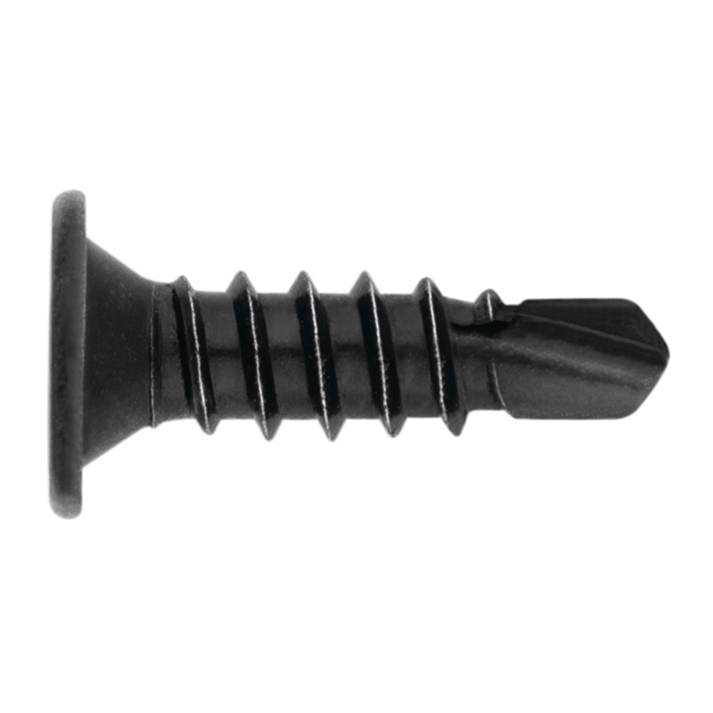 BCP N [CP] Tornillo autotaladrante de cabeza extraplana y huella PH. Zincado negro. Huella PH